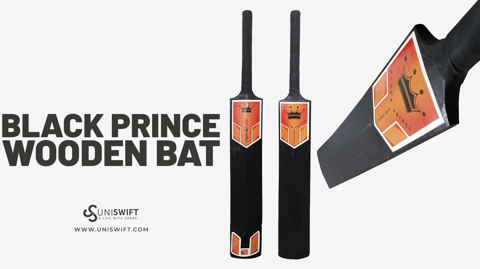 Black Prince Elegance: Elevate Your Game with Uni-Swift's Cricket Gear