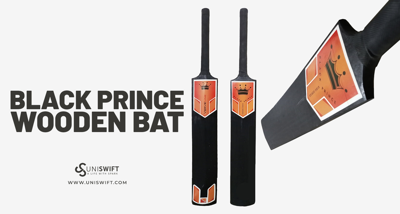 Black Prince Elegance: Elevate Your Game with Uni-Swift's Cricket Gear